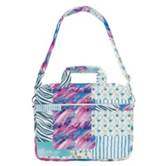Blue Wavespastel Macbook Pro Shoulder Laptop Bag (large) by designsbymallika