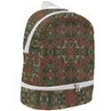 Modern Tropical Motif Print Zip Bottom Backpack View2