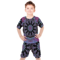 Framed Mandala Kids  Tee And Shorts Set by MRNStudios