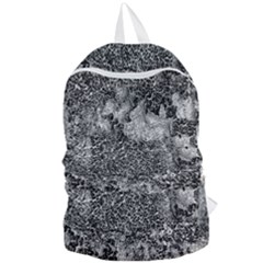 Grey And White Grunge Camouflage Abstract Print Foldable Lightweight Backpack by dflcprintsclothing
