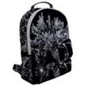 Black And White Lilies Botany Motif Print Flap Pocket Backpack (Large) View2