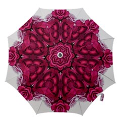 Diagonal Magenta Bouquet Hook Handle Umbrellas (medium) by kaleidomarblingart