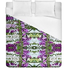 Woven Floral Repeat Duvet Cover (california King Size) by kaleidomarblingart