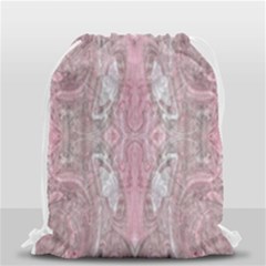 Pink Arabesque Drawstring Bag (small) by kaleidomarblingart