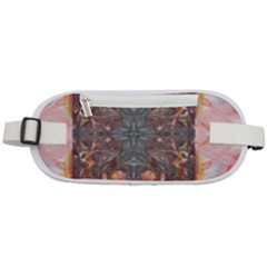 Mixed Media Art Print Rounded Waist Pouch by kaleidomarblingart