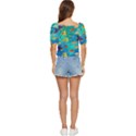 Cheerful And Bright Fish Swim In The Water Button up blouse View4