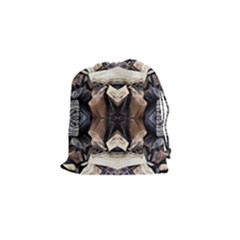Wood Patterns Drawstring Pouch (small) by kaleidomarblingart
