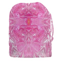 Pink Marbling Drawstring Pouch (3xl) by kaleidomarblingart