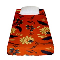 Folk Flowers Pattern  Fitted Sheet (single Size) by Eskimos