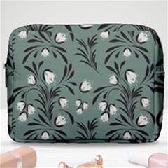 Folk Flowers Pattern Make Up Pouch (large) by Eskimos