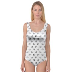 Funny Monster Feline Drawing Motif Pattern Princess Tank Leotard  by dflcprintsclothing