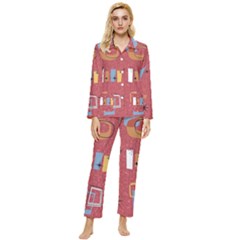 50s Womens  Long Sleeve Pocket Pajamas Set by NerdySparkleGoth