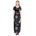 Witch Goth Pastel Pattern Short Sleeve Maxi Dress View1