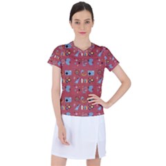 50s Small Print Women s Sports Top by NerdySparkleGoth