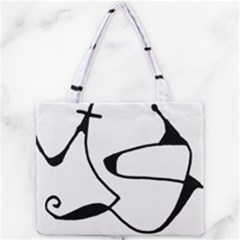 Black And White Abstract Linear Decorative Art Mini Tote Bag by dflcprintsclothing