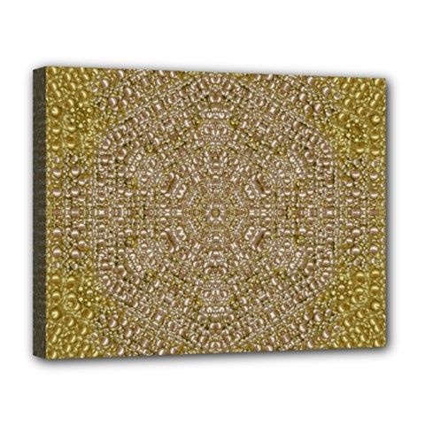 Pearls With A Beautiful Luster And A Star Of Pearls Canvas 14  X 11  (stretched) by pepitasart