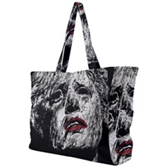 Creepy Head Sculpture Artwork Simple Shoulder Bag by dflcprintsclothing