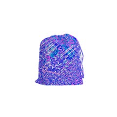 Root Humanity Bar And Qr Code Combo In Purple And Blue Drawstring Pouch (xs) by WetdryvacsLair