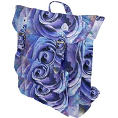 Watercolor-rose-flower-romantic Buckle Up Backpack by Sapixe