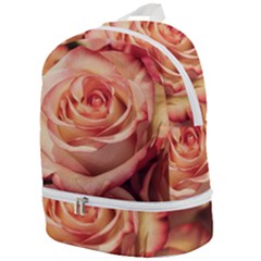 Roses-flowers-rose-bloom-petals Zip Bottom Backpack by Sapixe