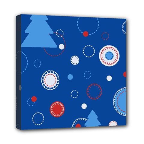 Christmas Pattern Tree Design Mini Canvas 8  X 8  (stretched) by Sapixe