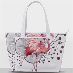 Watercolor Flamingo Back Pocket Shoulder Bag  by webstylecreations