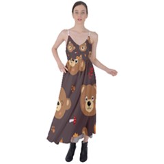 Bears-vector-free-seamless-pattern1 Tie Back Maxi Dress by webstylecreations