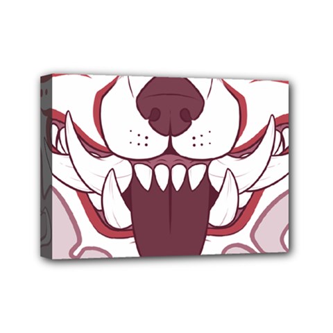 Kitsune Mask Mini Canvas 7  X 5  (stretched) by mindnmint