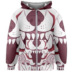 Kitsune Mask Kids  Zipper Hoodie Without Drawstring by mindnmint