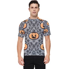 Pumpkin Pattern Men s Short Sleeve Rash Guard by NerdySparkleGoth
