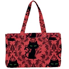 Cat Pattern Canvas Work Bag by NerdySparkleGoth