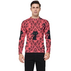 Cat Pattern Men s Long Sleeve Rash Guard by NerdySparkleGoth