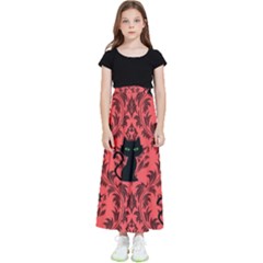 Cat Pattern Kids  Flared Maxi Skirt by NerdySparkleGoth