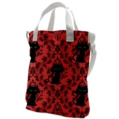 Cat Pattern Canvas Messenger Bag by NerdySparkleGoth