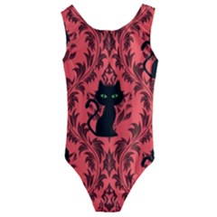 Cat Pattern Kids  Cut-out Back One Piece Swimsuit by NerdySparkleGoth