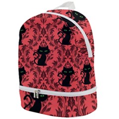 Cat Pattern Zip Bottom Backpack by NerdySparkleGoth