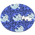 Ghost Pattern Wooden Puzzle Round View2