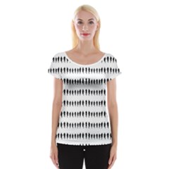 Athletic Running Graphic Silhouette Pattern Cap Sleeve Top by dflcprintsclothing