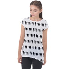 Athletic Running Graphic Silhouette Pattern Cap Sleeve High Low Top by dflcprintsclothing