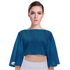 Raindrops Tie Back Butterfly Sleeve Chiffon Top by kiernankallan