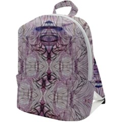 Amethyst Repeats Iv Zip Up Backpack by kaleidomarblingart