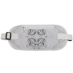 Mono Repeats I Rounded Waist Pouch by kaleidomarblingart