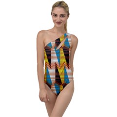Digital Tringles To One Side Swimsuit by Sparkle