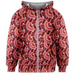 Digital Waves Kids  Zipper Hoodie Without Drawstring by Sparkle