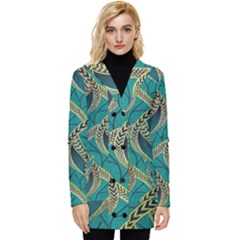 Digital Springs Button Up Hooded Coat  by Sparkle