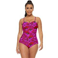 Flowers Grow And Peace Also For Humankind Retro Full Coverage Swimsuit by pepitasart