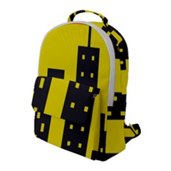 Skyline-city-building-sunset Flap Pocket Backpack (large) by Sudhe