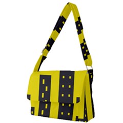 Skyline-city-building-sunset Full Print Messenger Bag (l) by Sudhe