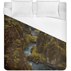 Landscape-cannon-river-mountain Duvet Cover (king Size) by Sudhe