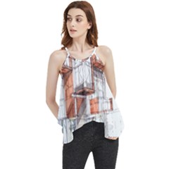 Rag-flats-onion-flats-llc-architecture-drawing Graffiti-architecture Flowy Camisole Tank Top by Sudhe